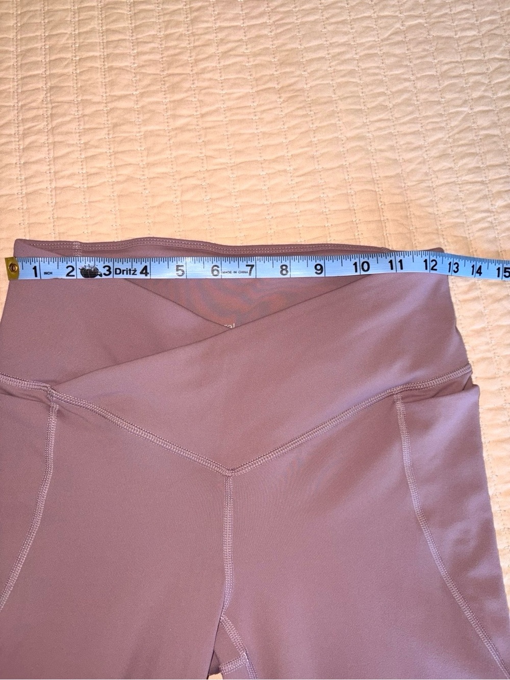 Fabletics High-Waist Mauve Leggings with Side Pockets - Picture 6 of 6
